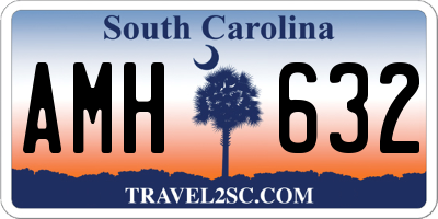 SC license plate AMH632