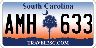 SC license plate AMH633