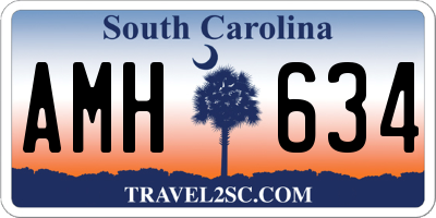 SC license plate AMH634