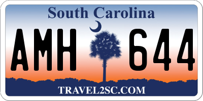 SC license plate AMH644