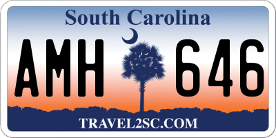 SC license plate AMH646
