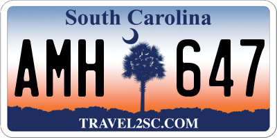SC license plate AMH647