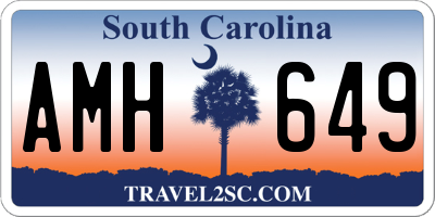SC license plate AMH649