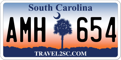 SC license plate AMH654