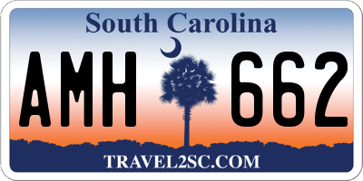 SC license plate AMH662