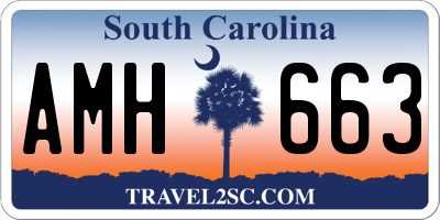 SC license plate AMH663