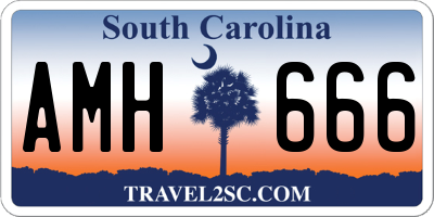 SC license plate AMH666