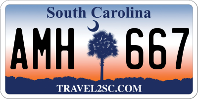 SC license plate AMH667