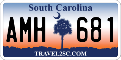 SC license plate AMH681