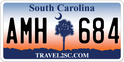 SC license plate AMH684
