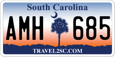 SC license plate AMH685