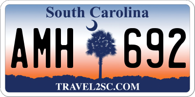 SC license plate AMH692