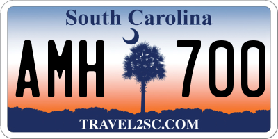 SC license plate AMH700