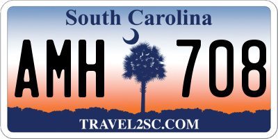 SC license plate AMH708