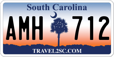 SC license plate AMH712