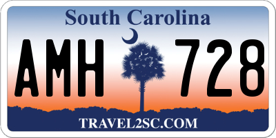 SC license plate AMH728