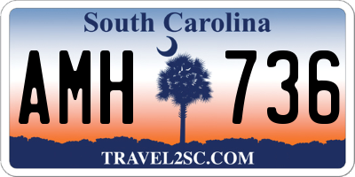 SC license plate AMH736