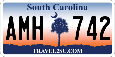 SC license plate AMH742
