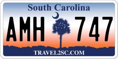 SC license plate AMH747