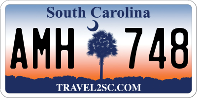 SC license plate AMH748