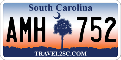 SC license plate AMH752