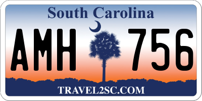 SC license plate AMH756
