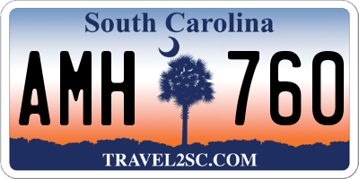 SC license plate AMH760