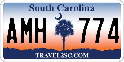 SC license plate AMH774