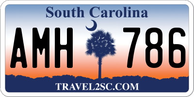SC license plate AMH786