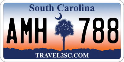 SC license plate AMH788