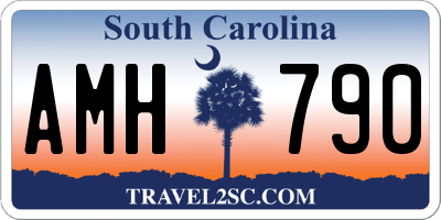 SC license plate AMH790