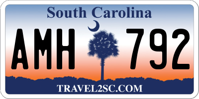 SC license plate AMH792