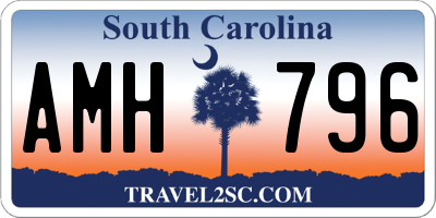 SC license plate AMH796