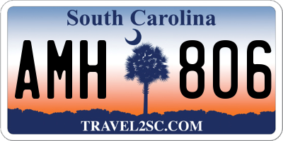 SC license plate AMH806