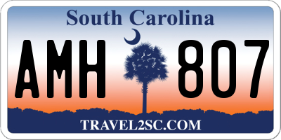 SC license plate AMH807