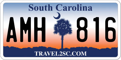 SC license plate AMH816