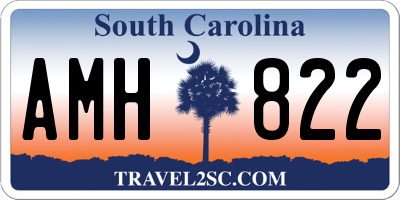 SC license plate AMH822