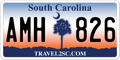 SC license plate AMH826