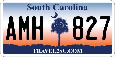 SC license plate AMH827