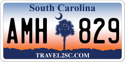 SC license plate AMH829