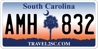 SC license plate AMH832