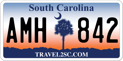 SC license plate AMH842