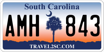 SC license plate AMH843