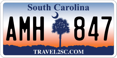 SC license plate AMH847
