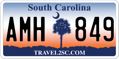 SC license plate AMH849