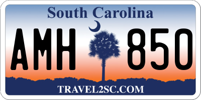 SC license plate AMH850
