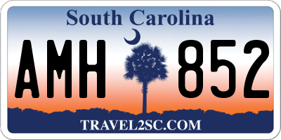 SC license plate AMH852