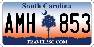 SC license plate AMH853