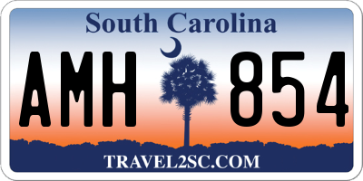 SC license plate AMH854