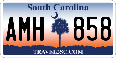 SC license plate AMH858